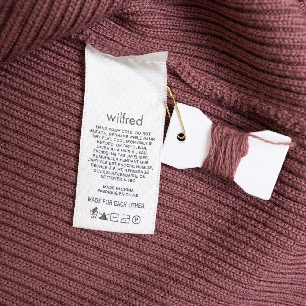 Aritzia Merino Wool Turtleneck Sweater Dress Tunic Soft Warm Rebecca Rose Pink - Picture 11 of 12